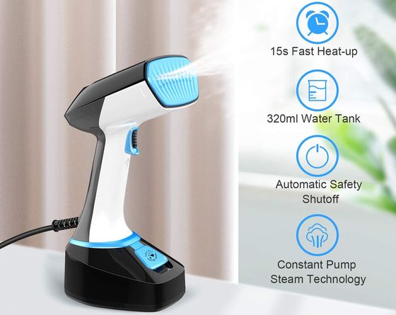 Fabric Steamer In White And Blue