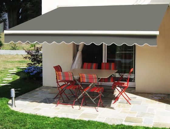 Modern Awning For Patio Manual Wind Above Decking Area