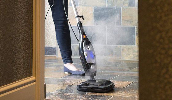 Upright Steam Cleaner Mop In Black Finish