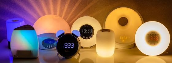 Bright Colourful SAD Light Clocks