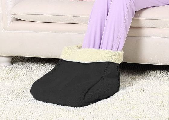 Power Foot Massager Heater Used By Woman On Sofa
