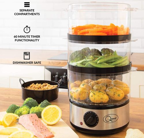Quest Food Steamer With 3 Container Tiers