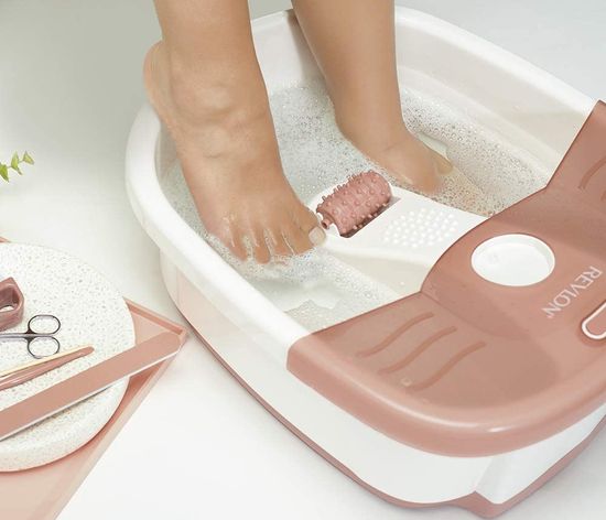 Bubble Foot Massaging Spa Kit With Red Exterior