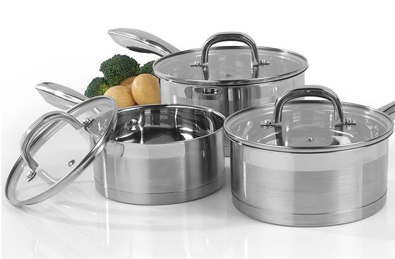 Induction Cooktop Saucepans With Round Lid Handles