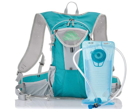 Hydration Pack With Bladder In Aqua Blue