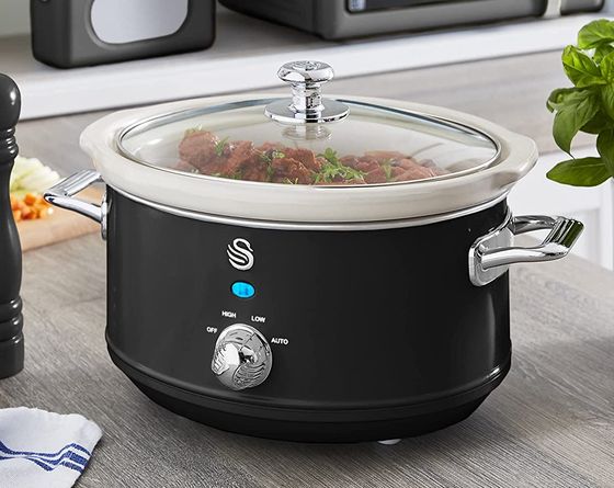 Ceramic Slow Cooker With Clear Lid