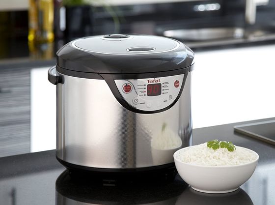 Multi-Cooker And Rice Steamer In Brushed Steel