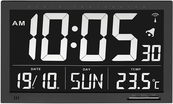 Radio Controlled Calendar Clock With Alarm Set