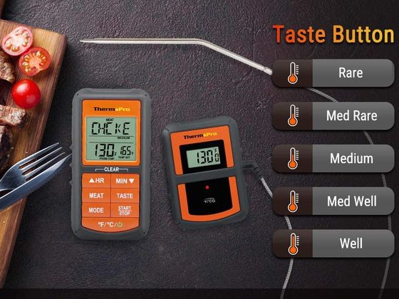 Wireless Digital Oven Thermometer In Red