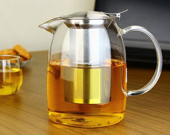 1.2L Teapot For Loose Tea Leaves With Gold Base