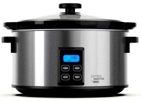 LCD Ceramic Slow Cooker With Round Glass Lid