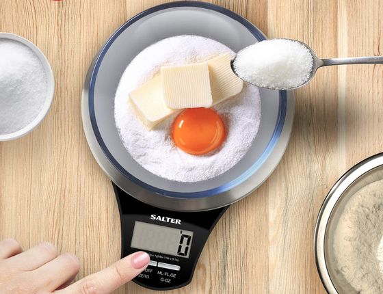 Kitchen Weighing Scale With Glass Bowl