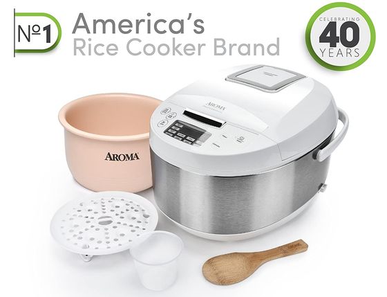Electric Rice Cooker With Top Steam Cover