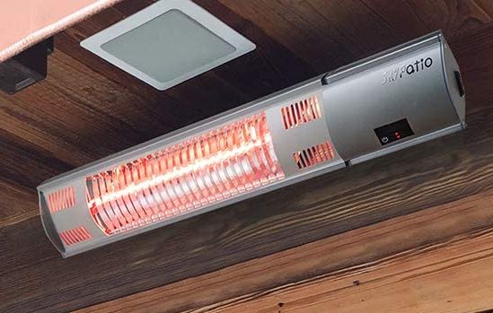 Outdoor Wall Heater With Blue LED Settings