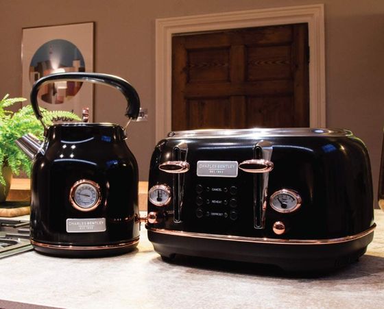 3Kw Kettle And Toaster Set In Black
