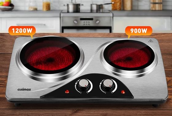 Dual Dial Hot Plate With Steel Exterior