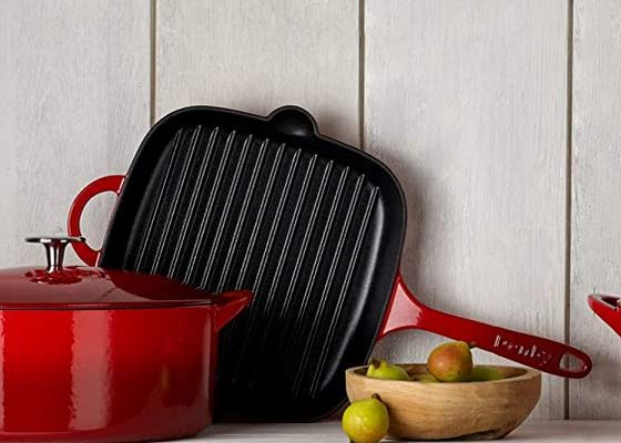 Non-Stick Griddle Pan With Red Exterior