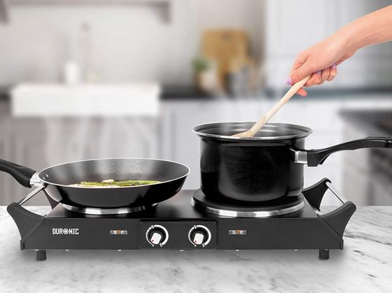 Portable Electric x2 Hob With Handles
