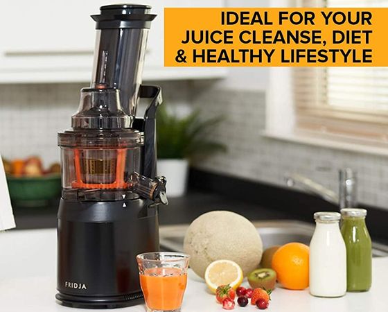 Slow Fruit Veg Juicer In Black And Red Housing