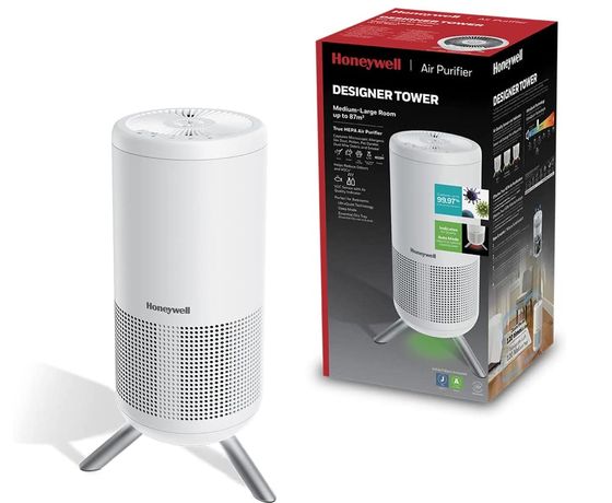 Home Air Cleaner In Tower Style, White Finish