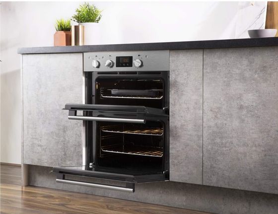 Stylish Steel Under Counter Double Oven