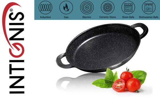 Large Paella Pan With Black Handles