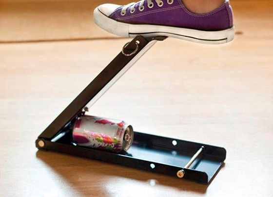 Foot Operated Can Crusher In Black