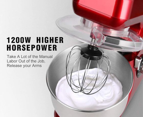Electric Food Mixer In Red With Big Bowl