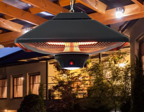 Black Round Patio Heater In Ceiling Style