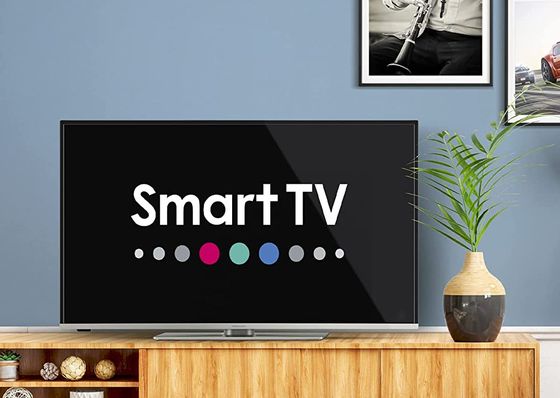 Full HD Smart TV On Grey Stand