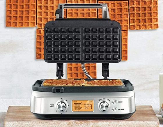 Smart IQ Waffle Machine In Polished Steel Effect