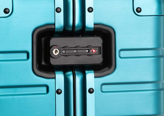Blue T6005 Aluminium Travel Suitcase