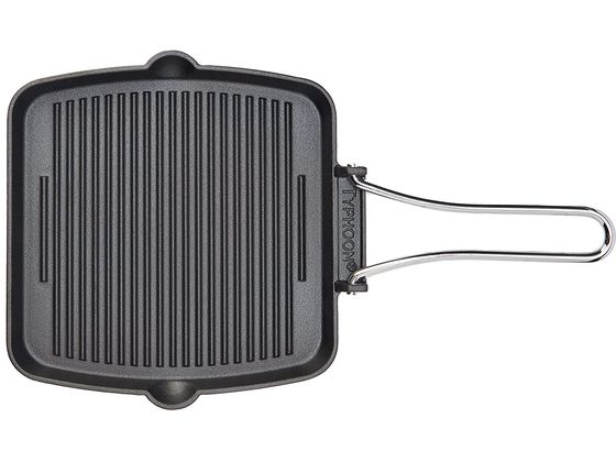 Square Cast Iron Grill Pan In All Black