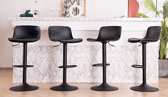 Steel Bar Stool Chairs In Black