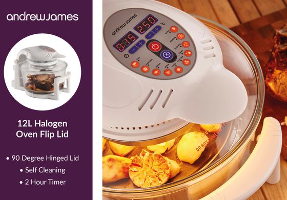 Halogen Oven Cooker With 2 Dials On Top