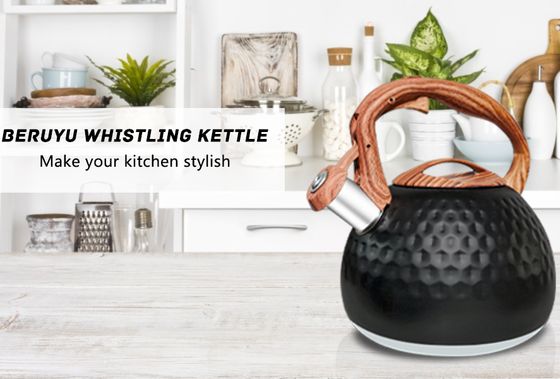Black Stove Top Whistling Kettle