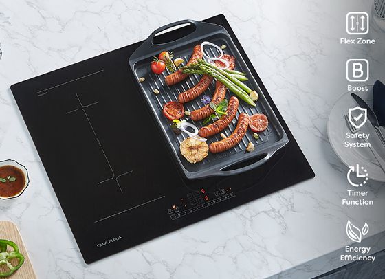 Black 7200W Built-in Induction Hob