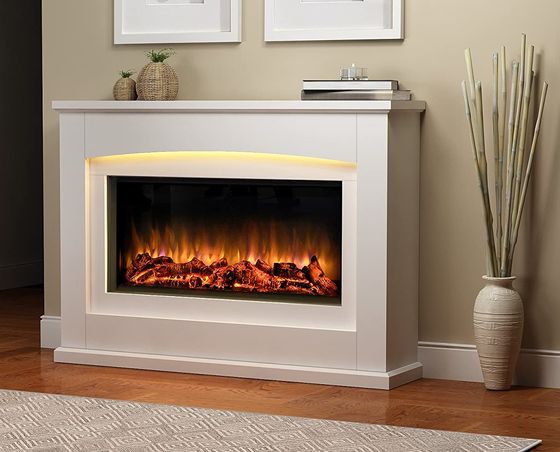 Off White Danby Electric Fireplace