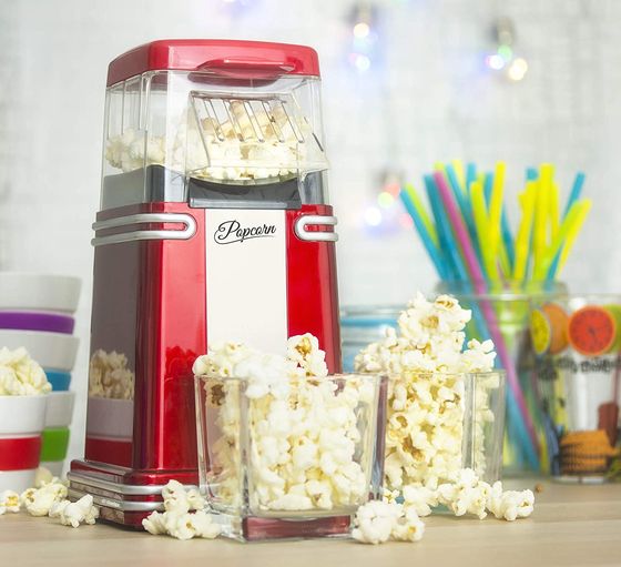 Popcorn Machine With White Stripes