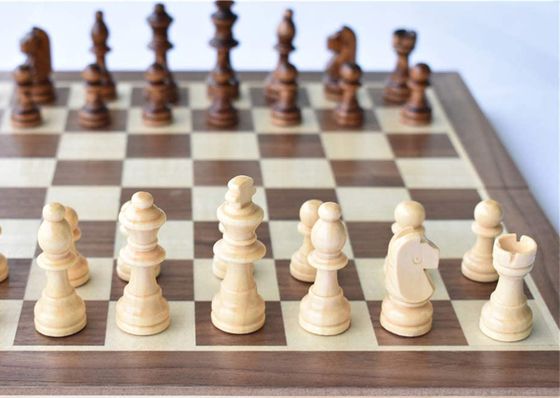 Crafted Wooden Travel Chess Set
