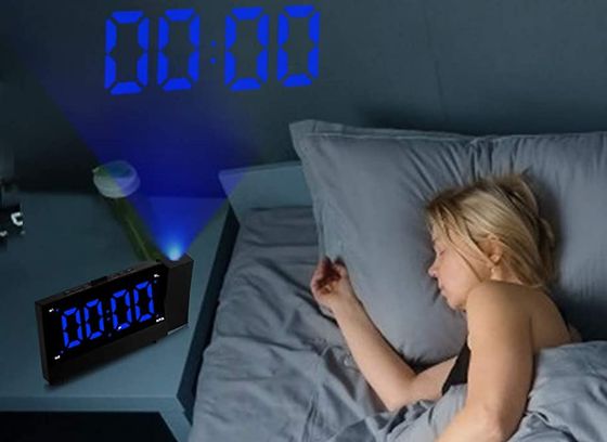 Black Digital Projection Alarm Clock