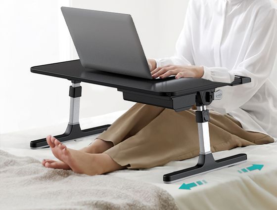 Laptop Table For Bed With Black Feet