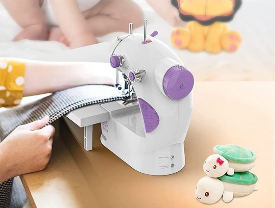White Sewing Machine Mini Size With Table