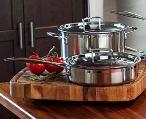 3-Ply Steel Saute Pan With Lid