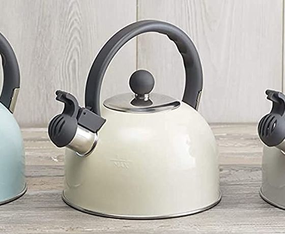 Cream Stove Top Whistling Kettle