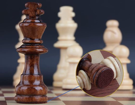 Wooden Folding Chess Set In Wood