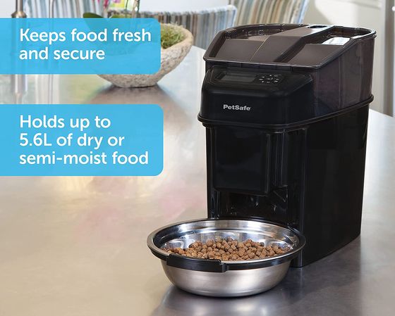 Simply Feed Cat Food Dispenser With Steel Bowl