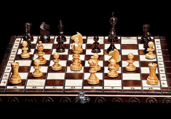Hand-Crafted Chess Set With Pieces