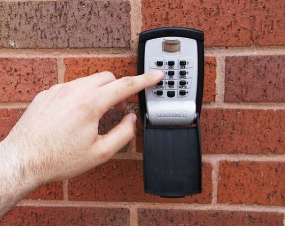 Smart Push Code Key Safe Lock Box On Wall