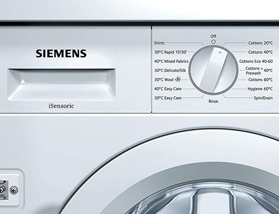 White Integrated 8 Kg  Washing Machine